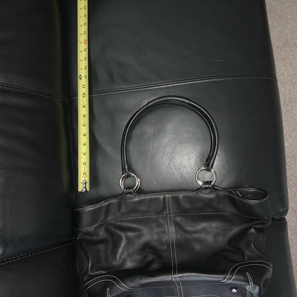 Coach Black Leather Tote - Picture 6 of 11